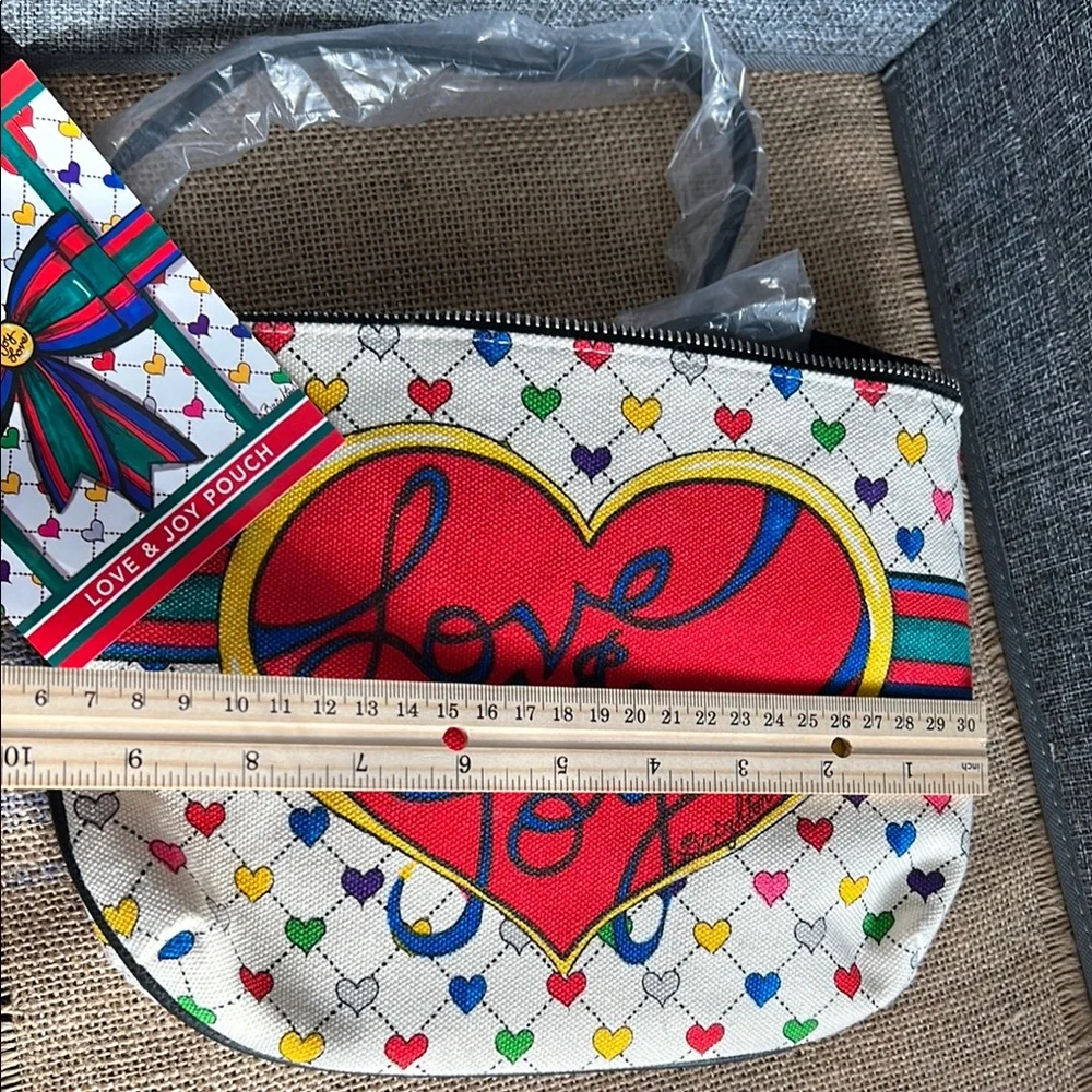 BRIGHTON LOVE & JOY canvas Hearts Crossbody Bag (NWT) ♥️ - Picture 11 of 14